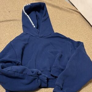 Navy Blue Madhappy Cropped Hoodie